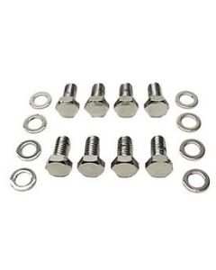 Camaro Hood Hinge Bolt & Washer Set, Chrome, 1967-1969