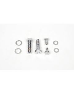 1967-1969 Camaro Fuel Pump Mounting Bolt Set, Bowtie Stamped, Chrome