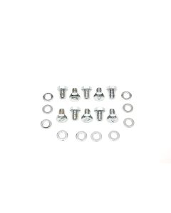 Camaro 10 Bolt Differential Cover Bolt Set, Bowtie Stamped,Chrome, 1967-1969