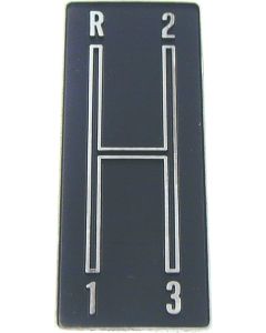 Console Shifter Plate Emblem,M/T,3Spd Pattern,68-69