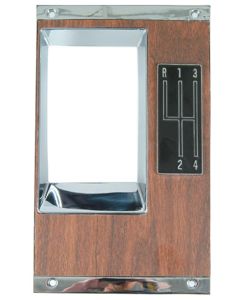 Console Shifter Plate,M/T,4Spd Shift Pattern Insert,1968