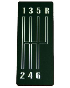 Camaro Center Console Shift Plate Emblem, Console, 6-Speed,Black Anodized, 1968-1969