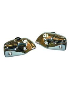 Sunvisor Brackets,Convertible,Polished Chrome,1967