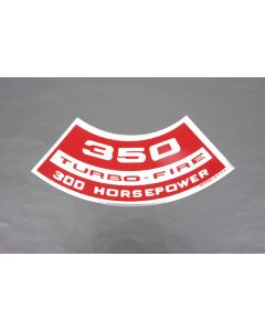 Air Cleaner Decal,350 Turbo-Fire 300 Horsepower,1969