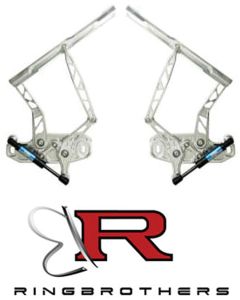 Camaro Billet Hood Hinges, Natural Finish, Air Frame, For Cars With Fiberglass Hood, 1967-1969