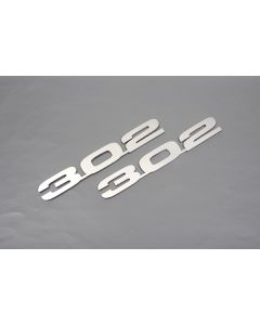 Camaro Hood Emblems, 302, Stainless Steel, 1967-1969