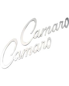 Camaro Fender Emblems, Camaro Script Logo, Stainless Steel,1967-1969