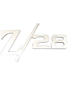 Camaro Taillight Panel Emblem, Z28, Stainless Steel, 1967-1969