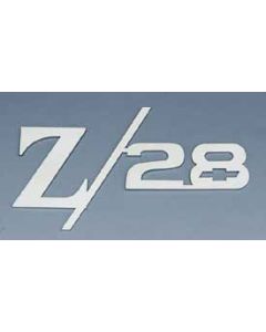 Camaro Taillight Panel Emblem, Z28 With Bowtie, Stainless Steel, 1967-1969