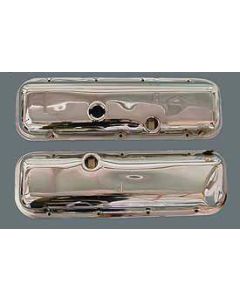 Camaro Valve Covers, Big Block, Chrome, With Power Brake Booster Dent, 1967-1972