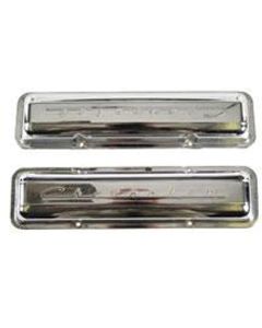 Camaro Valve Covers, With Chevrolet Script, Chrome, 1967