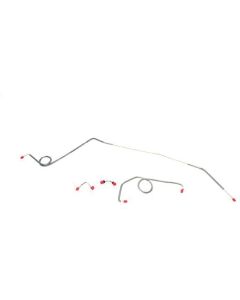 Camaro Brake Line Set, Front, Steel, 4-Piece, Disc Conversion, For Cars With Power Brakes, 1967-1969