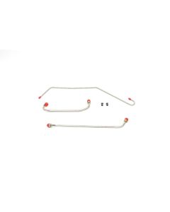 Camaro Fuel Line Set, Fuel Pump To Carburetor, Stainless Steel, 3-Piece, 350/300hp, 3/8", With 1/4" Return Line, 1969
