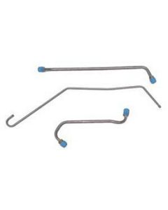 Camaro Fuel Line Set, Fuel Pump To Carburetor, Stainless Steel, 3-Piece, 396/325-350hp, 3/8", With 1/4" Return Line, 1969