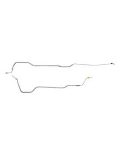 Camaro Brake Line Set, Rear Axle, Steel, Mono Leaf Spring, 1967