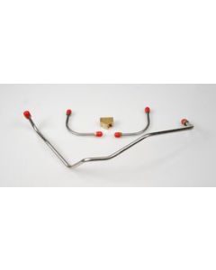 Camaro Fuel Line Set, Fuel Pump To Holley Carburetor, Stainless Steel, Z28, 3/8", 1969