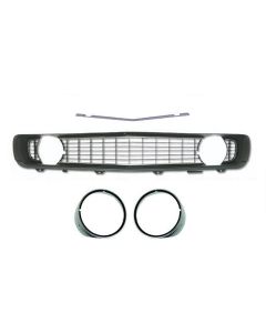 Grille Kit,w/Blk Grille/Silv H/L Bezels Trim,Std,Non RS,1969