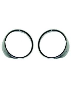69 Headlamp Bezel-w/chrome, Pair