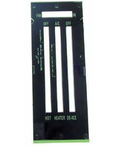 Camaro Heater Control Panel Lens, For Cars With Air Conditioning, 1969