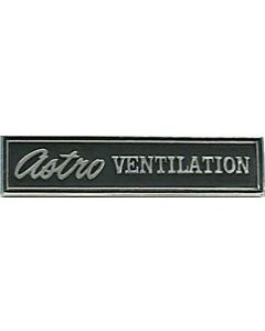 Camaro Dash Nameplate, Astro Ventilation, Left, 1969-1970