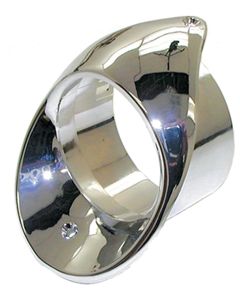 1968 Camaro Dash Air Conditioning & Astro Vent Bezel, Side, Left, Chrome, With Notch