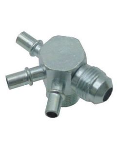 Camaro Intake Manifold Vacuum Fitting, Power Brake Booster,Threaded Port, With 3 Extra Vacuum Ports, 1967-1969