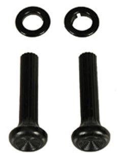 Camaro Dash Vent Black Pull Knob & Black Ferrule Set, 1968