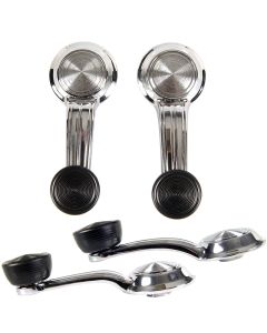 Camaro Front & Rear Window Crank Handles, Black, 1969