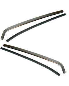Camaro Quarter Window Vertical Moldings, Chrome, Coupe & Convertible, 1967-1969