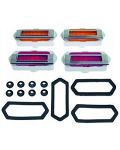 Camaro Side Marker Light Kit, With Gaskets & Mounting Nuts,1969