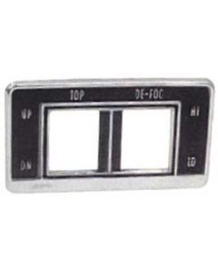 Camaro Convertible Power Top Switch & Rear Defogger Switch Bezel, 1969