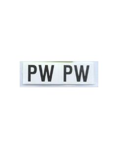 Camaro Shock Absorber Tube Bottom Decals, Code PW, Big Block, Front, For Cars With F41 Suspension, 1969 & COPO, 1969