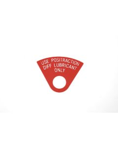 Positraction Differential Lubricant Tag,68-69
