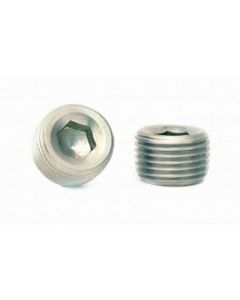 Camaro Intake Manifold Hole Plug, 1/4" Pipe Thread, Recessed Socket Drive, Stainless Steel, 1967-1969