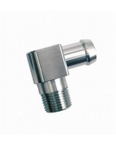 Camaro Heater Hose Fitting, 5/8" 90 Degree Elbow, 1-3/4" Tall, Stainless Steel, 1967-1969