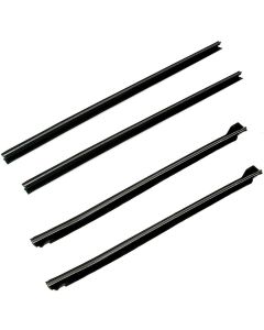 Camaro Coupe Window Felt Kit With Round Inner & Outer Stainless Steel Beads, For Cars With Deluxe Or Standard Interior, 1967