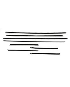 Camaro Coupe Window Felt Kit With Flat Inner & Round Outer Stainless Steel Beads For Cars With Deluxe Interior & Rally Sport(RS) Or With Optional Exterior Trim, 1968