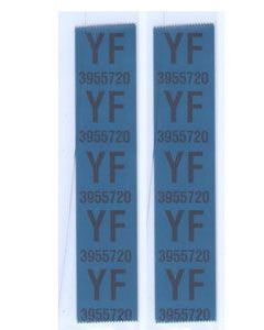 Camaro Coil Spring Tape Decals, Code YF, Z28, 1969